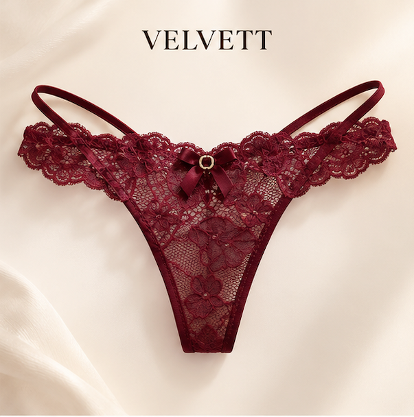 Lace Bow Thong