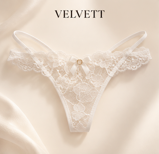 Lace Bow Thong