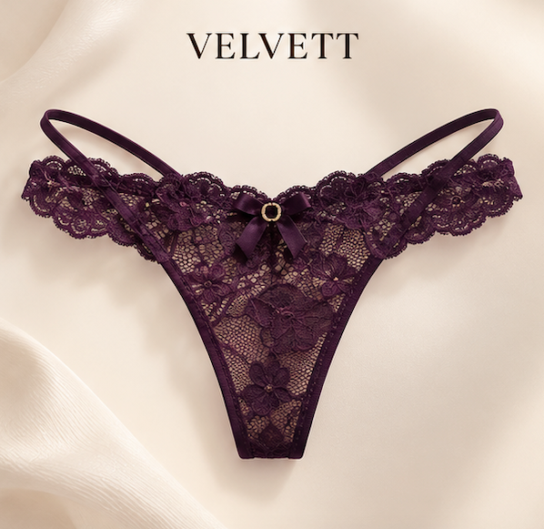 Lace Bow Thong