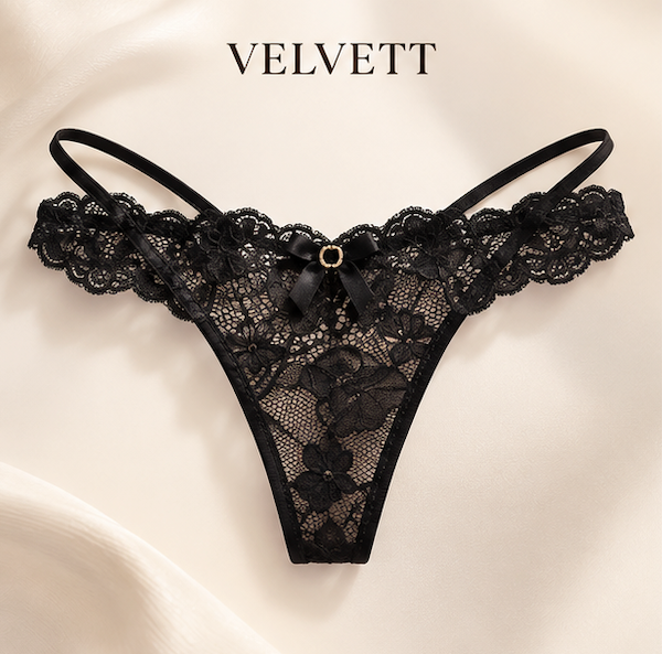 Lace Bow Thong