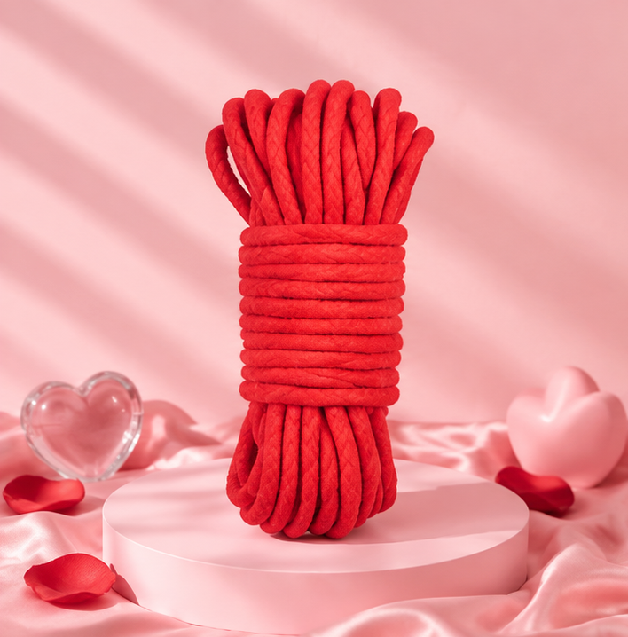 Red Cotton Bondage Rope 10M